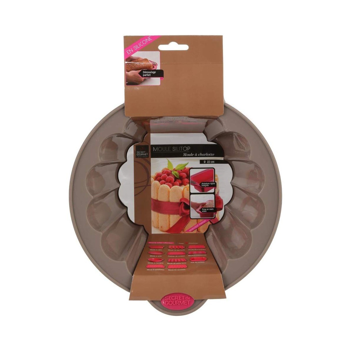 Kakeform Secret de Gourmet Brun Silikon 22 cm